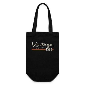 Vintage Original since 1960 Geburtstag Retro 1960 - Geschenkbeutel für Flaschen - Schwarz - Vorne
