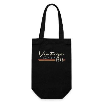 Vintage Original since 1971 Birthday Retro 1971 - Gift Bag for Bottles - black - Front