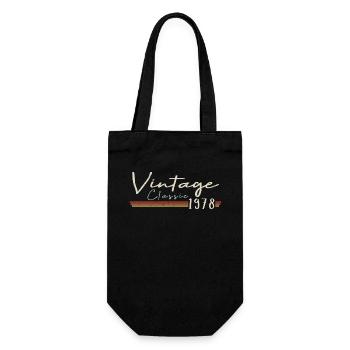 Vintage Original since 1978 Birthday Retro 1978 - Gift Bag for Bottles - black - Front