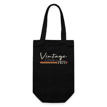 Vintage Original since 2021 Geburtstag Retro 2021 - Geschenkbeutel für Flaschen - Schwarz - Vorne