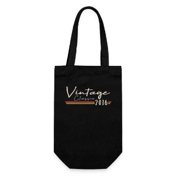 Vintage Original since 2016 Birthday Retro 2016 - Gift Bag for Bottles - black - Front