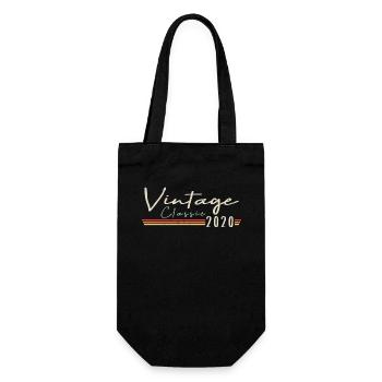 Vintage Original since 2020 Birthday Retro 2020 - Gift Bag for Bottles - black - Front