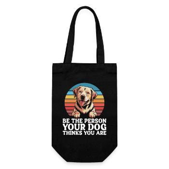 Funny Quote Loves Labrador Dog - Gift Bag for Bottles - black - Front