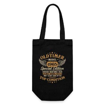 Vintage 1965 Vintage Born Birthday Gift - Gift Bag for Bottles - black - Front