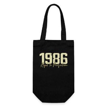 Original 1986 Retro 1986 Geburtstagsgeschenk 1986 - Geschenkbeutel für Flaschen - Schwarz - Vorne