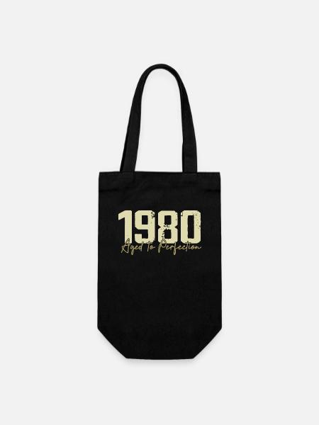 Original 1980 Retro 1980 Geburtstagsgeschenk 1980 - Geschenkbeutel für Flaschen - Schwarz