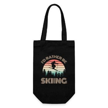JE PRÉFÈRE SKIER rétro - Sac à bouteille - noir - Devant