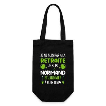 T-shirt normand jardinier retraité humour homme - Sac à bouteille - noir - Devant
