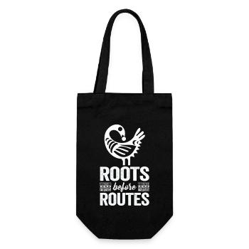 Symbole Sankofa Adinkra Ghana Noir - Sac à bouteille - noir - Devant
