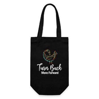 Symbole Sankofa Adinkra Ghana Noir - Sac à bouteille - noir - Devant