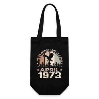 Unvergleichlich seit April 1973, 51. Jahrestag - Geschenkbeutel für Flaschen - Schwarz - Vorne