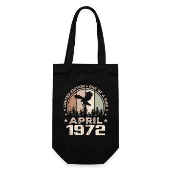 Unvergleichlich seit April 1972, 52. Jahrestag - Geschenkbeutel für Flaschen - Schwarz - Vorne