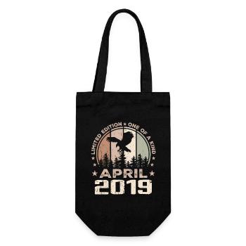 Incomparable since April 2019, 5th Anniversary - Gift Bag for Bottles - black - Front
