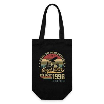 28 years old Aged to Perfection born in May 1996 - Gift Bag for Bottles - black - Front