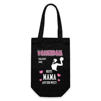 Wasserball Beste Mama Mutter Muttertag Geburtstag - Geschenkbeutel für Flaschen - Schwarz - Vorne