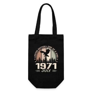 Unvergleichlich seit Juli 1971, 53. Jubiläum - Geschenkbeutel für Flaschen - Schwarz - Vorne
