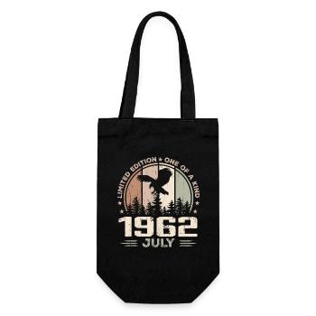 Incomparable since July 1962, 62nd Anniversary - Gift Bag for Bottles - black - Front