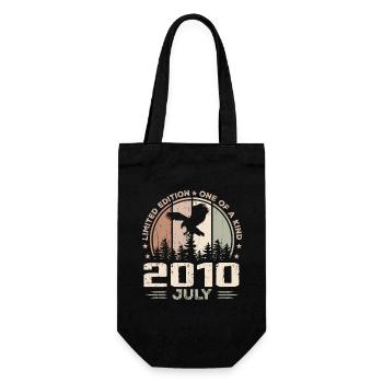 Unvergleichlich seit Juli 2010, 14-jähriges Jubiläum - Geschenkbeutel für Flaschen - Schwarz - Vorne