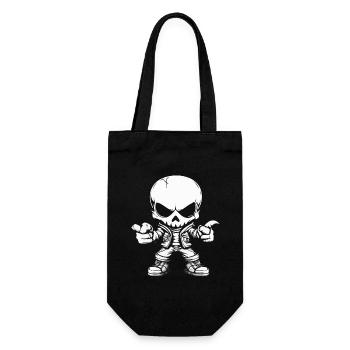 Zombie Skelett Skull Halloween - Geschenkbeutel für Flaschen - Schwarz - Vorne