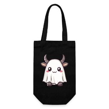 Stier Halloween Comic Geist - Geschenkbeutel für Flaschen - Schwarz - Vorne
