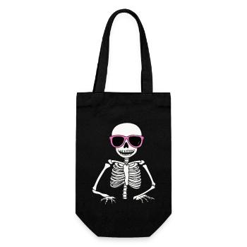 Squelette Halloween Cool - Sac à bouteille - noir - Devant