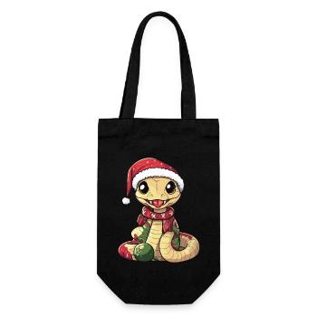 Snake Cobra Christmas - Gift Bag for Bottles - black - Front