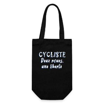 Bicycle Two-Wheeled Bicycle Freedom - Gift Bag for Bottles - black - Front