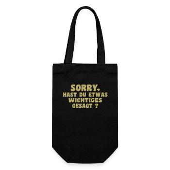 Désolé, avez-vous dit quelque chose d’important - Sac à bouteille - noir - Devant