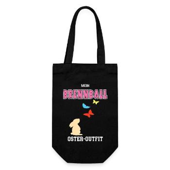 Brennballerin Ostern Brennballspieler Oster Outfit - Geschenkbeutel für Flaschen - Schwarz - Vorne