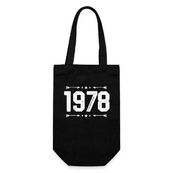 vintage 1978 vintage 47th birthday 1978. - Gift Bag for Bottles - black - Front