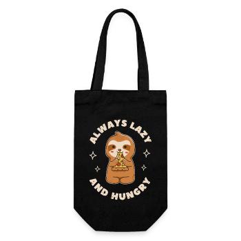 Always Lazy and Hungry - Gift Bag for Bottles - black - Front