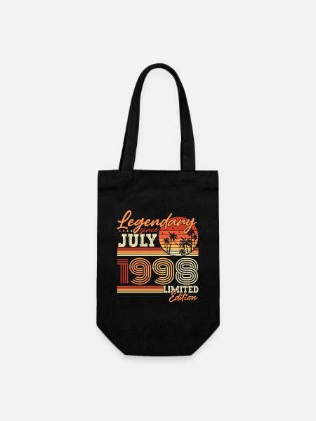Juli 1998 Jahrgang Geburtstag Vintage Geschenk - Geschenkbeutel für Flaschen - Schwarz