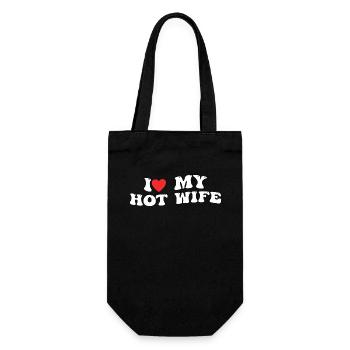 L'amour de ma femme chaude - Sac à bouteille - noir - Devant