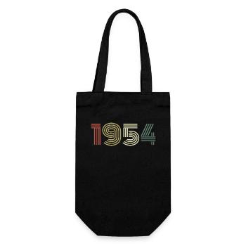 1954 Birthday Vintage 1954 Gift 1954 - Gift Bag for Bottles - black - Front