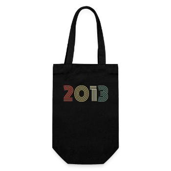 2013 Birthday Vintage 2013 Gift 2013 - Gift Bag for Bottles - black - Front
