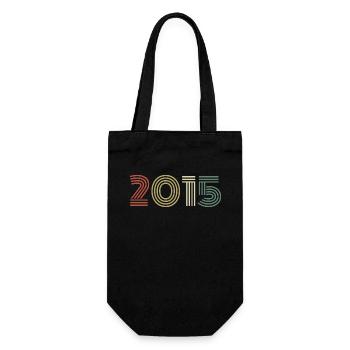 2015 Birthday Vintage 2015 Gift 2015 - Gift Bag for Bottles - black - Front