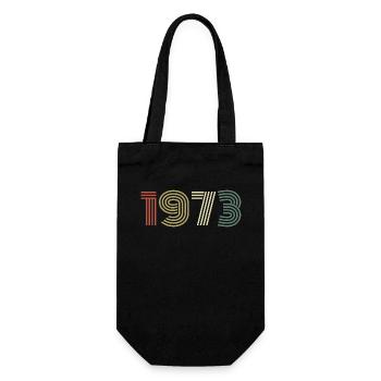 1973 Geburtstag Jahrgang 1973 Geschenk 1973 - Geschenkbeutel für Flaschen - Schwarz - Vorne