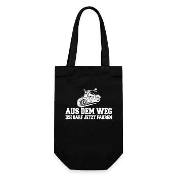 Aus dem weg ich darf jetzt fahren - Geschenkbeutel für Flaschen - Schwarz - Vorne