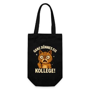Doigt d’honneur chat lundi collègue de bureau - Sac à bouteille - noir - Devant