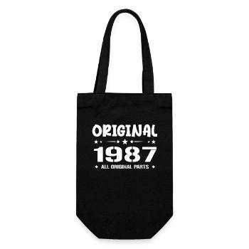 Né en 1987, Cadeau Anniversaire 1987 Original 1987 - Gift Bag for Bottles - black - Front