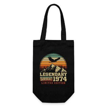 Legendary since 1974 Vintage Vintage Birthday - Gift Bag for Bottles - black - Front