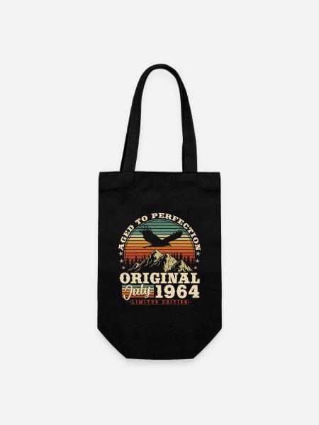 Juli 1964 Jahrgang Vintage Retro Geburtstag - Geschenkbeutel für Flaschen - Schwarz