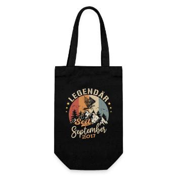 September 2017 - September 2017 Jahrestag 2017 - Geschenkbeutel für Flaschen - Schwarz - Vorne