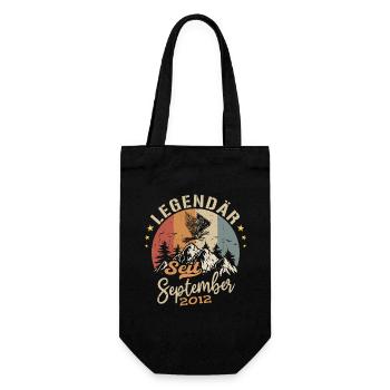 September 2012 - September 2012 Jahrestag 2012 - Geschenkbeutel für Flaschen - Schwarz - Vorne