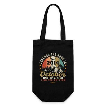 October 2014 - Birthday in October 2014 - Gift Bag for Bottles - black - Front