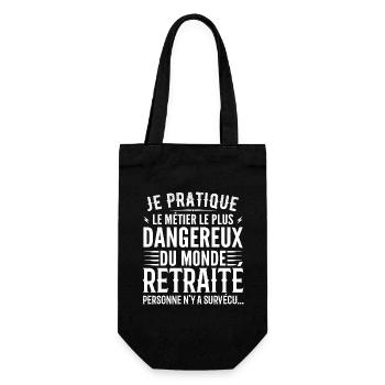 The World's Most Job Retirement - Gift Bag for Bottles - black - Front