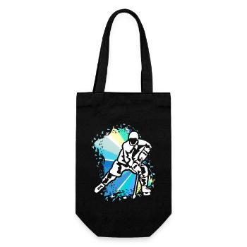 Motif Ice Hockey Ice Hockey Player Gift - Gift Bag for Bottles - black - Front