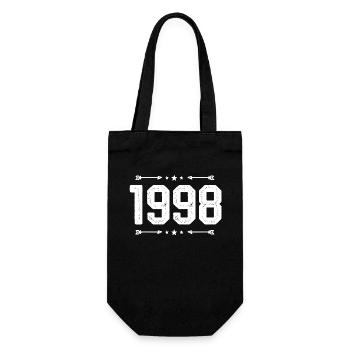 vintage 1998 vintage 27th birthday 1998 - Gift Bag for Bottles - black - Front