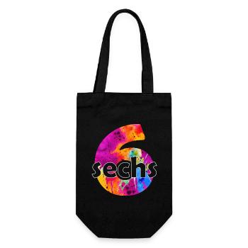 SECHS 6 JAHRE JUNGE 6. GEBURTSTAG - Geschenkbeutel für Flaschen - Schwarz - Vorne