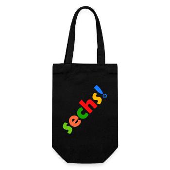 SECHS 6 JAHRE 6. GEBURTSTAG - Geschenkbeutel für Flaschen - Schwarz - Vorne